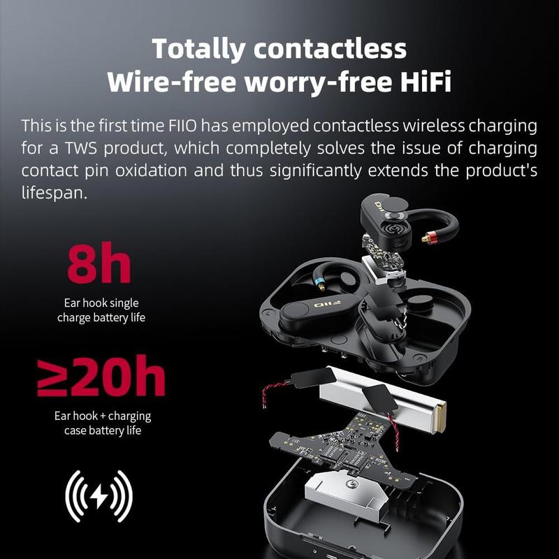 Fones de Ouvido Bluetooth Sem Fio FiiO UTWS5 2025 com Gancho